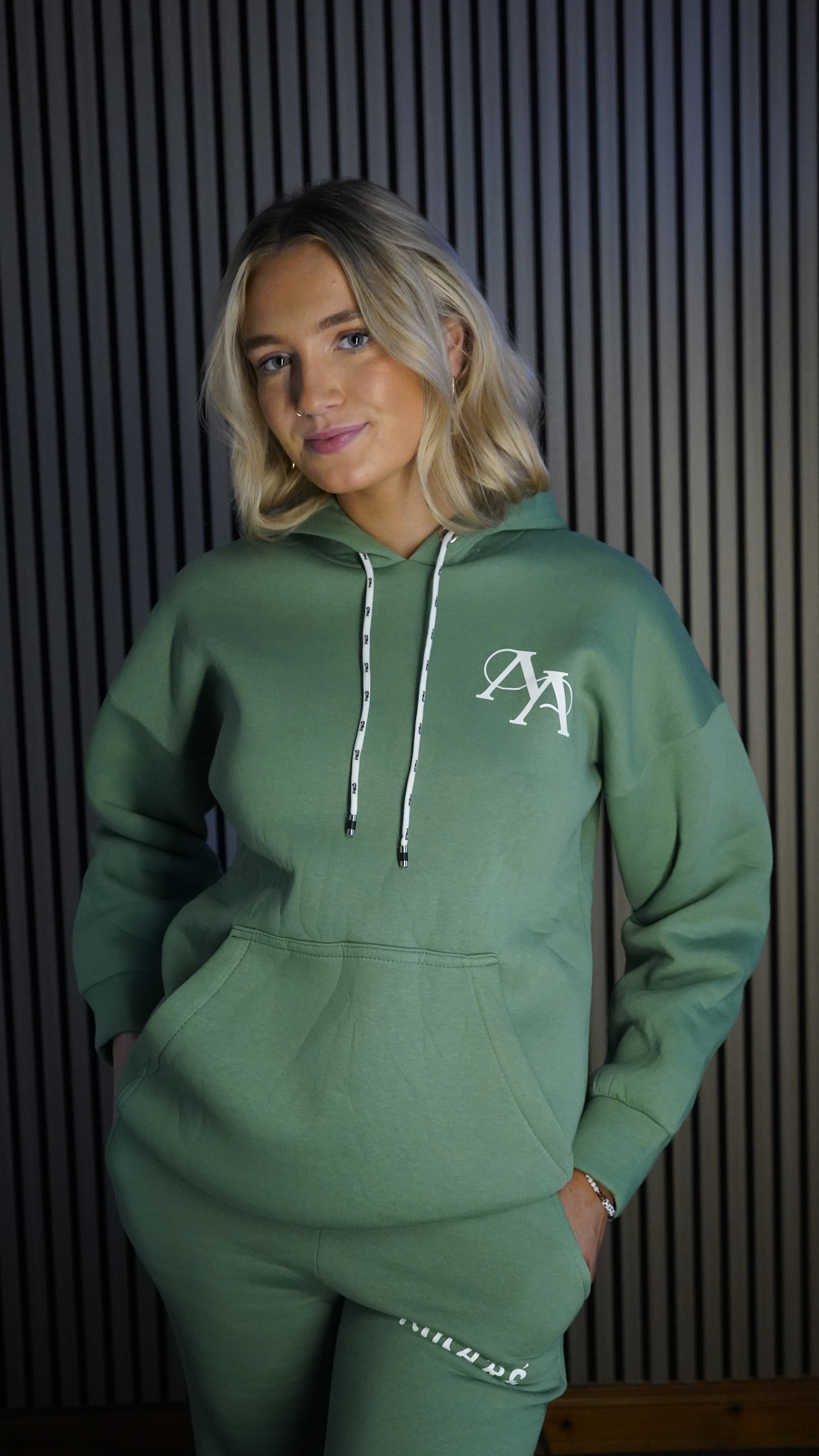 Sage Green cuffed Tracksuit